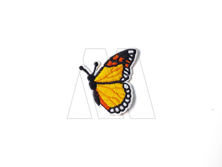 APLIQUE BORDADO TERMOAD MEDIA MARIPOSA 5CM X 4CM X 4UN