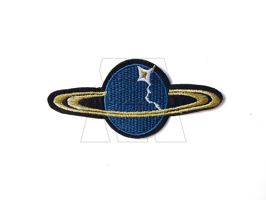 APLIQUE BORDADO TERMOAD SATURNO 4,5CM X 10CM X 4UN