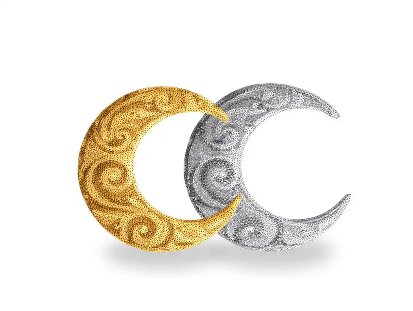 APLIQUE TERMOAD CON LENTEJUELAS LUNA 21CM X 21CM X 2UN