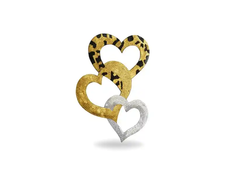 APLIQUE TERMOAD CON LENTEJUELAS CORAZONES ENTRELAZADOS 27CM X 19,5CM X 2UN