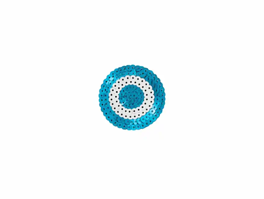 APLIQUE TERMOAD CON LENTEJUELAS ESCARAPELA 4CM X 4CM X 6UN