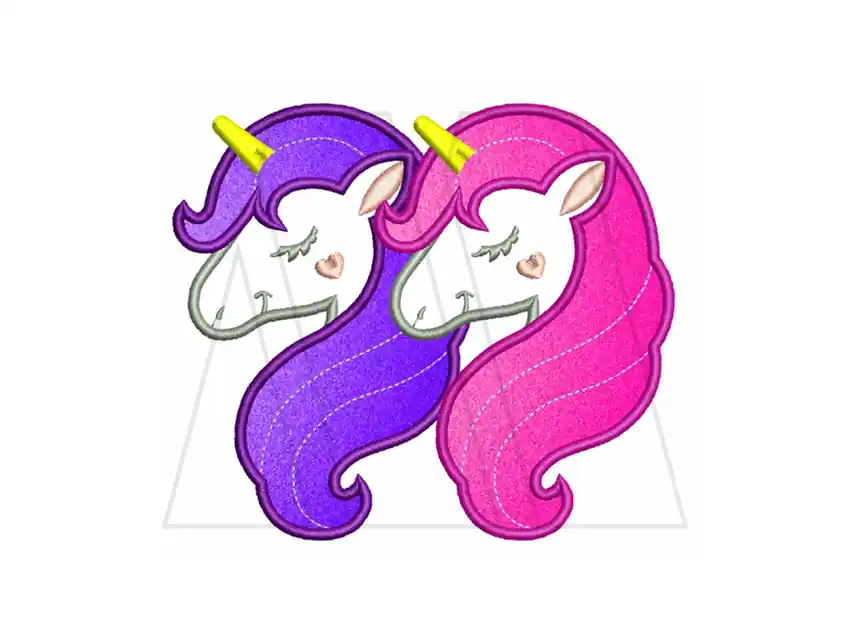 APLIQUE BORDADO TERMOAD MOTIVO 6 UNICORNIO X 2UN 