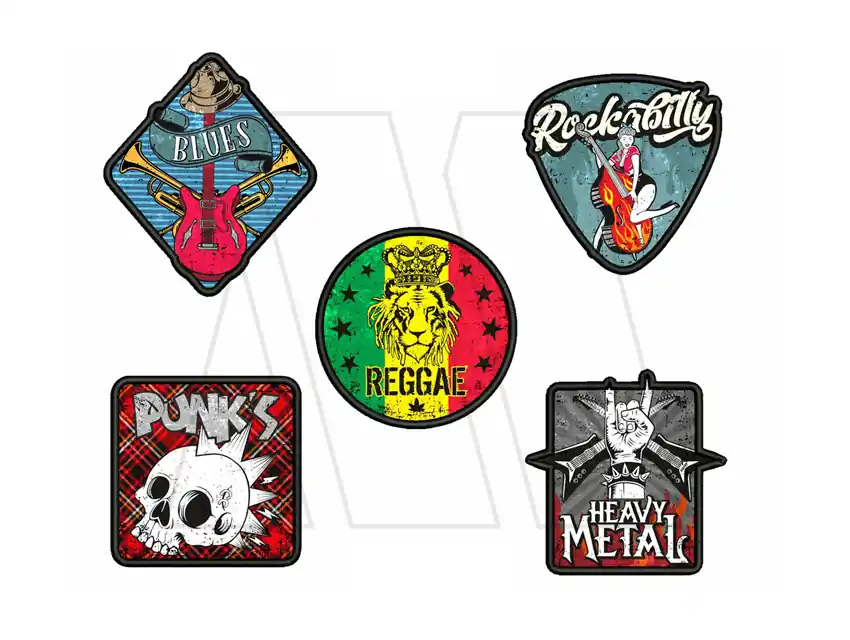 APLIQUE BORDADO TERMOAD ROCK AND ROLL X 6UN