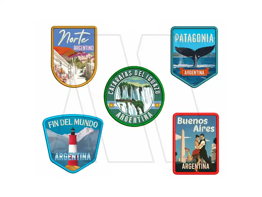 APLIQUE BORDADO TERMOAD ETIQUETAS ARGENTINA X 6UN