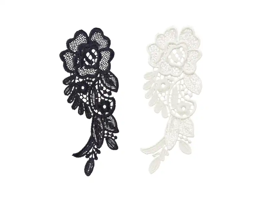 APLIQUE GUIPURE FLORES 19CM X 7CM X 2UN