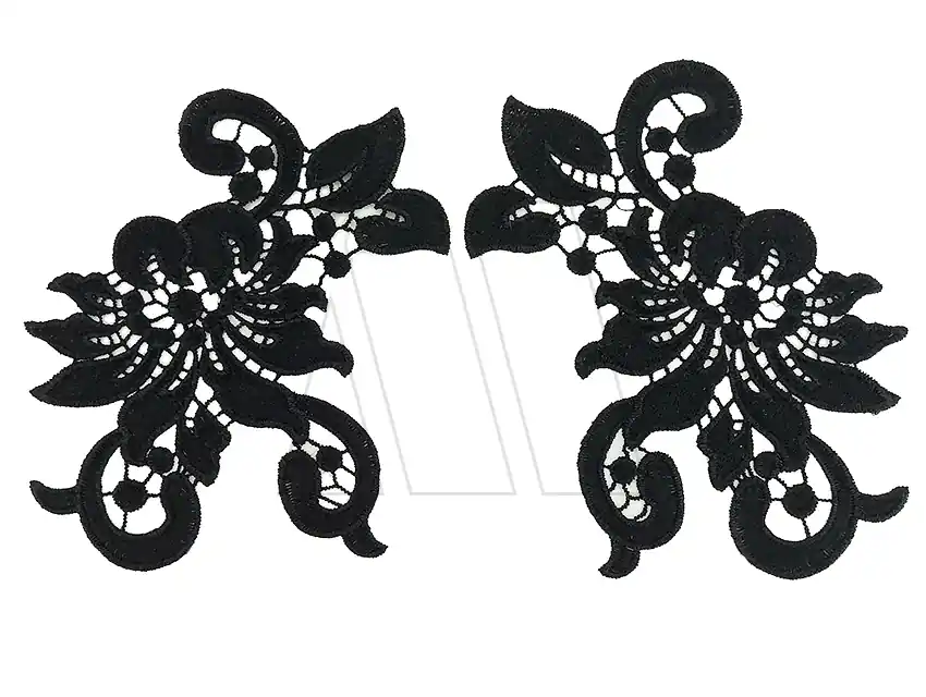 APLIQUE GUIPURE FLORES 20CM X 13CM X 2UN