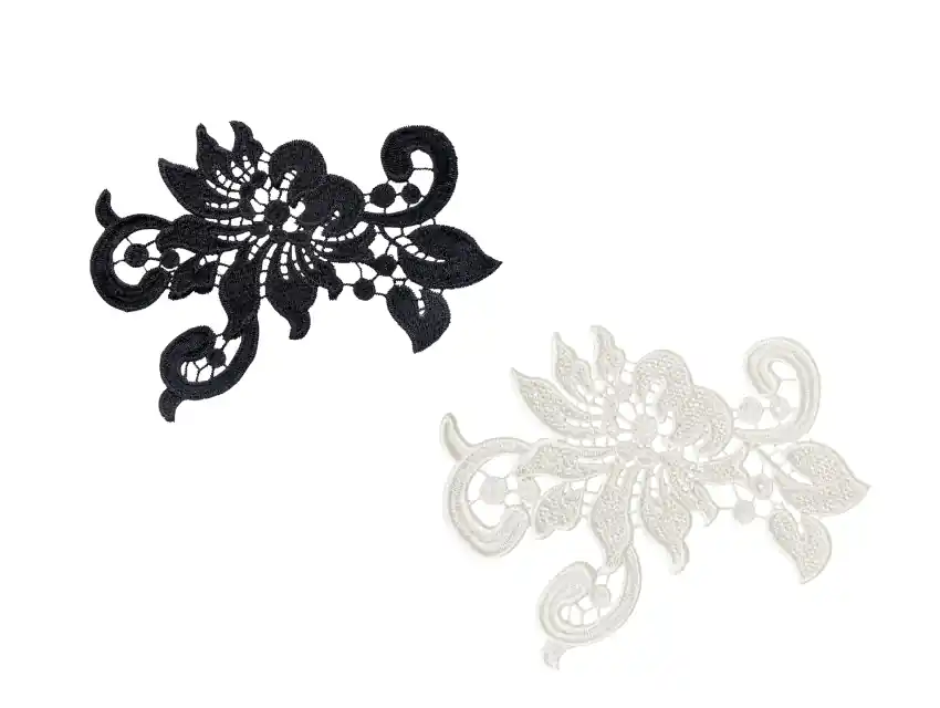 APLIQUE GUIPURE FLORES 20CM X 13CM X 2UN