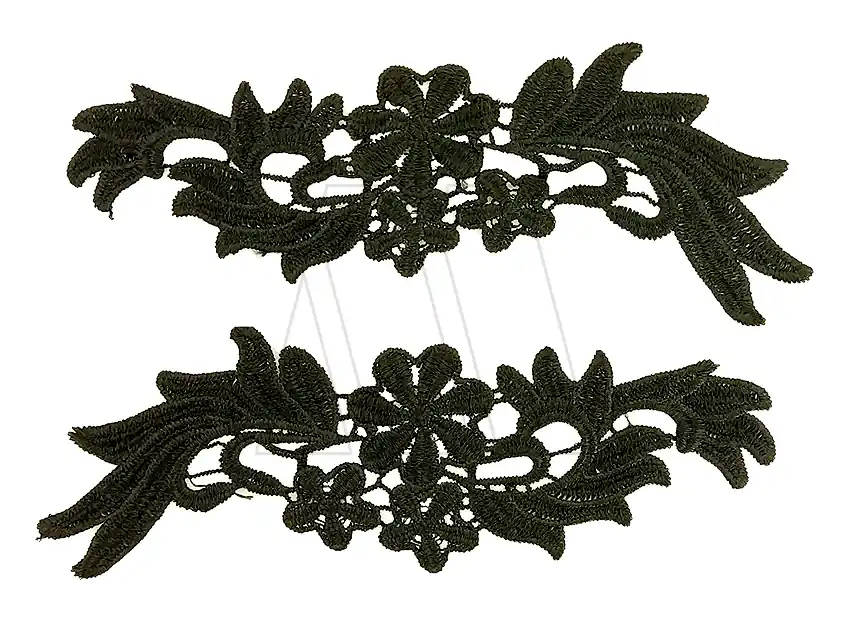 APLIQUE GUIPURE FLORES 20CM X 6CM X 2UN