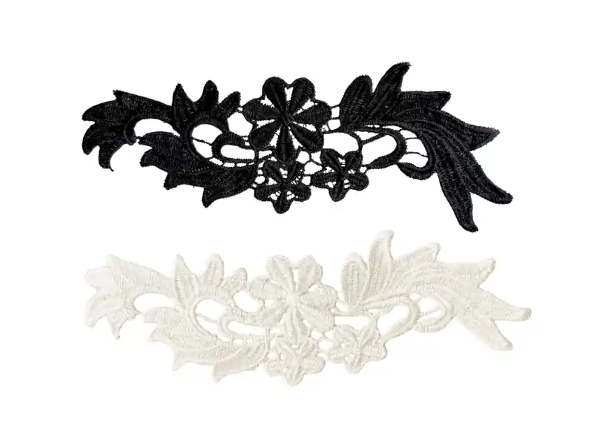 APLIQUE GUIPURE FLORES 20CM X 6CM X 2UN