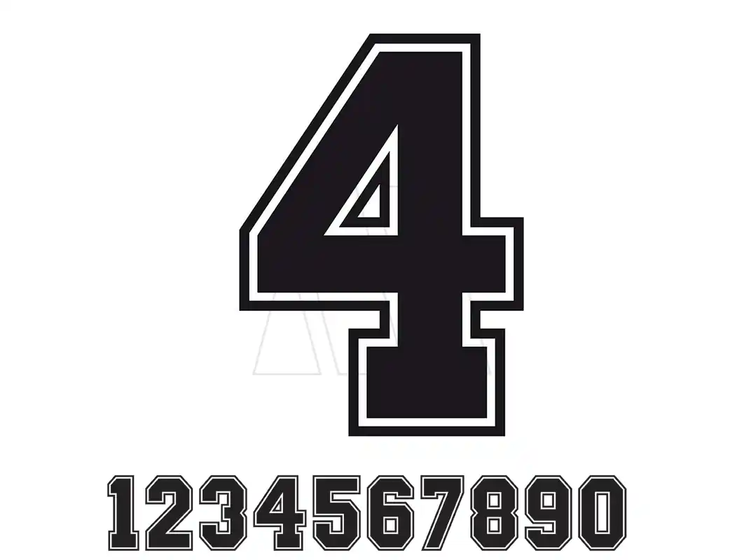 NUMEROS DEPORTIVOS TERMOADHESIVOS X 4UN