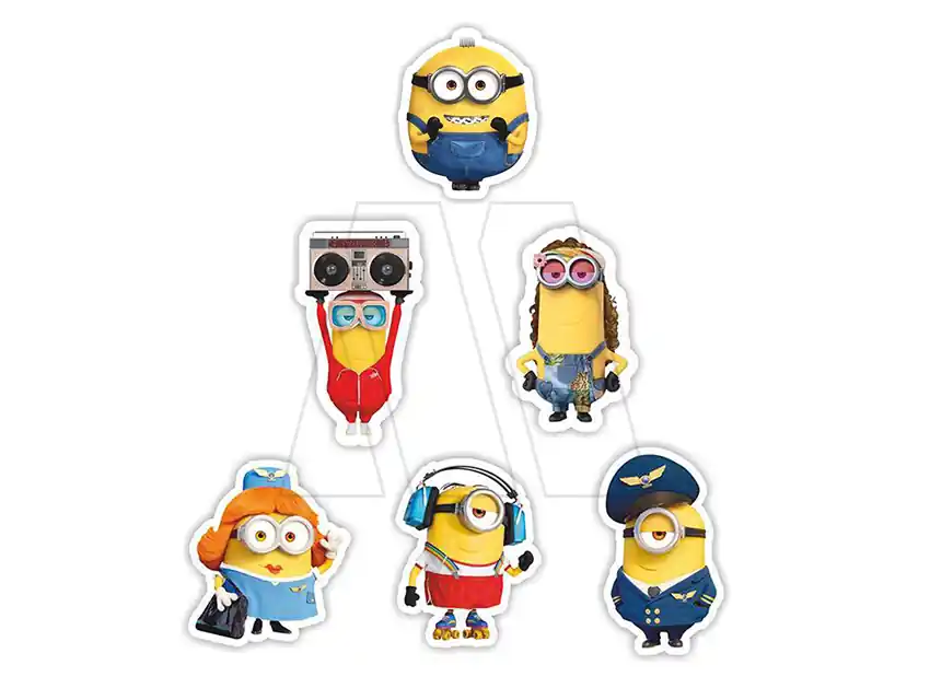 APLIQUE ESTAMPADO TERMOAD SURTIDO MINIONS GRANDE X 6UN