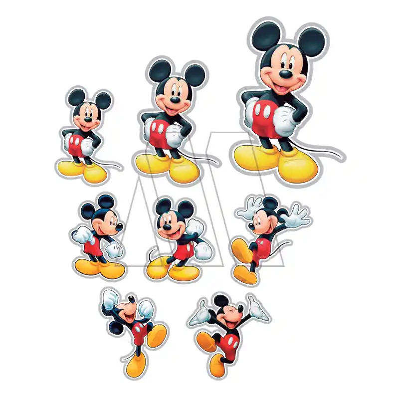 APLIQUE ESTAMPADO MICKEY GRANDE X 6 UN