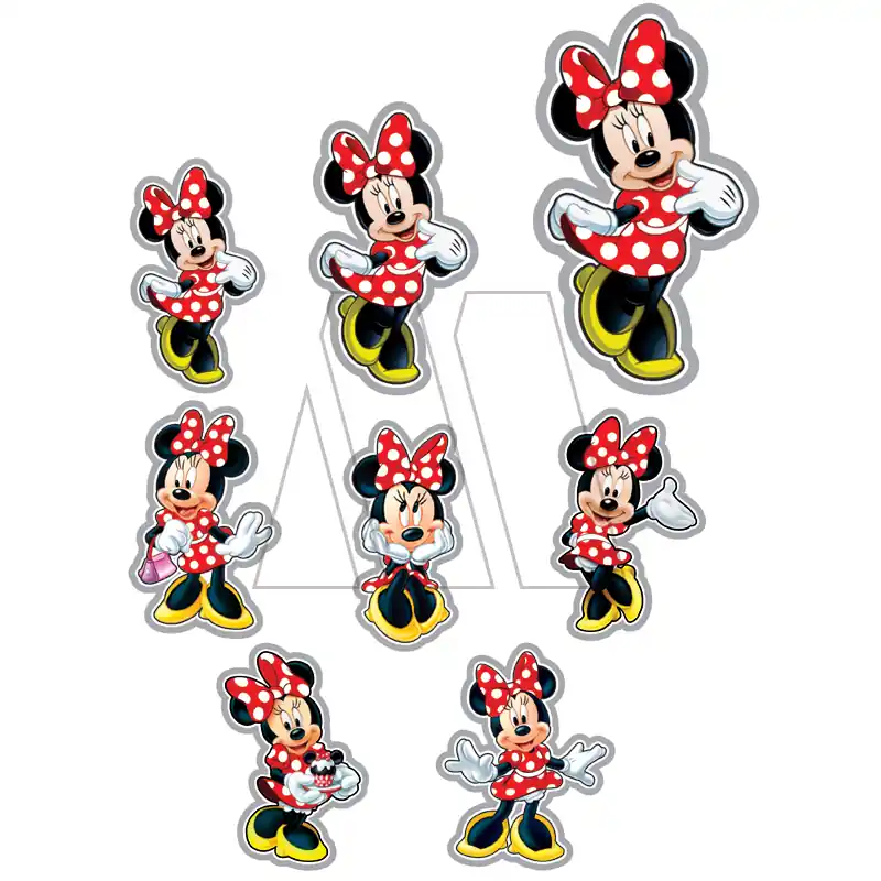 APLIQUE ESTAMPADO MINNIE CHICO X 6 UN