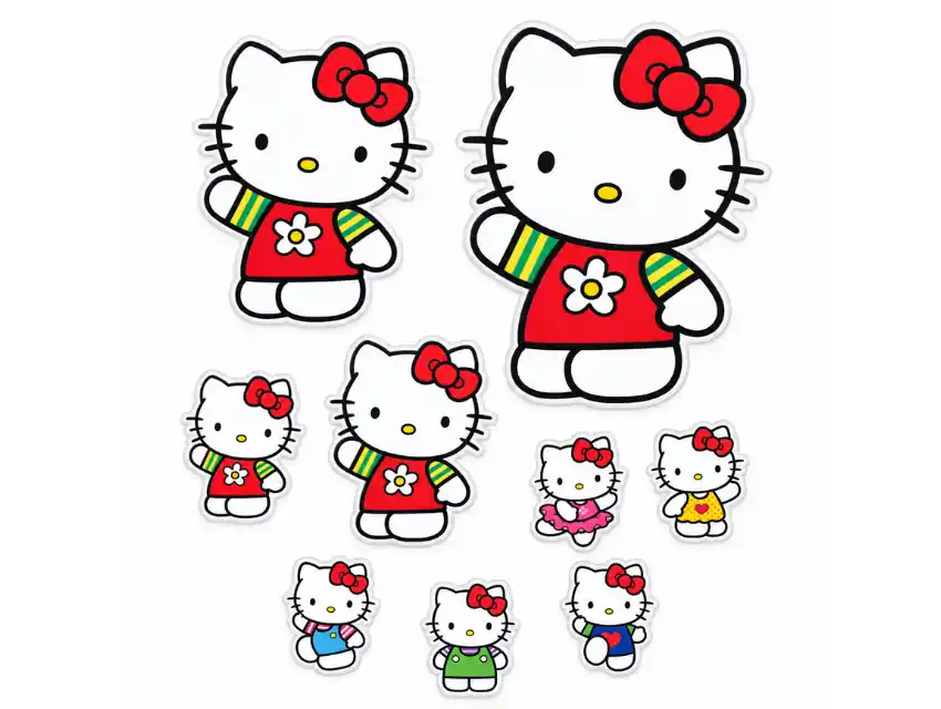 APLIQUE ESTAMPADO KITTY  X 6 UN