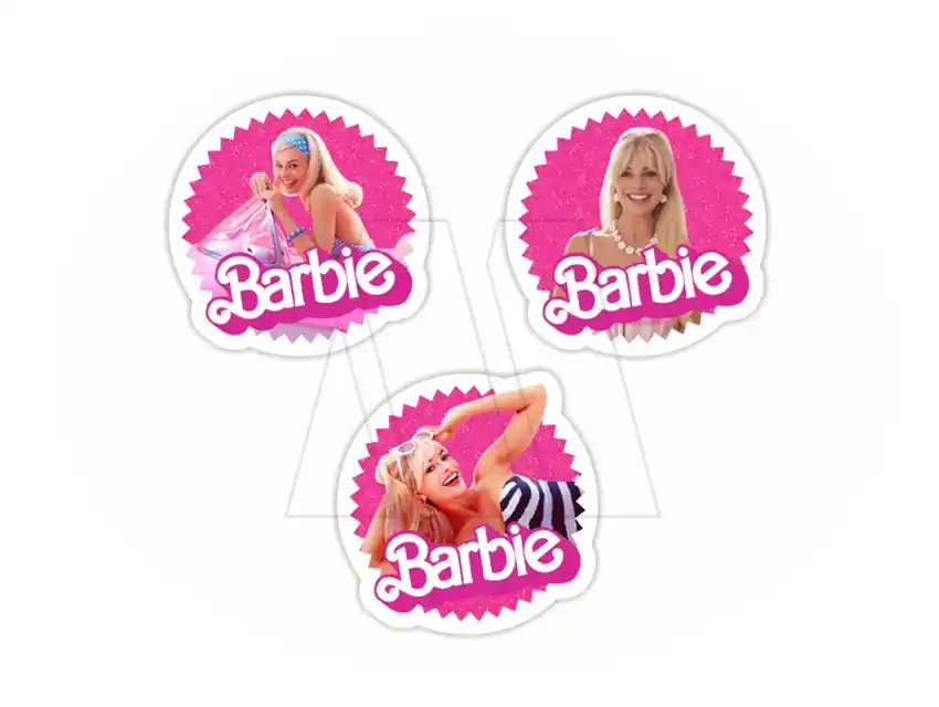 APLIQUE ESTAMPADO TERMOAD BARBIE SURTIDO CHICO X 6UN
