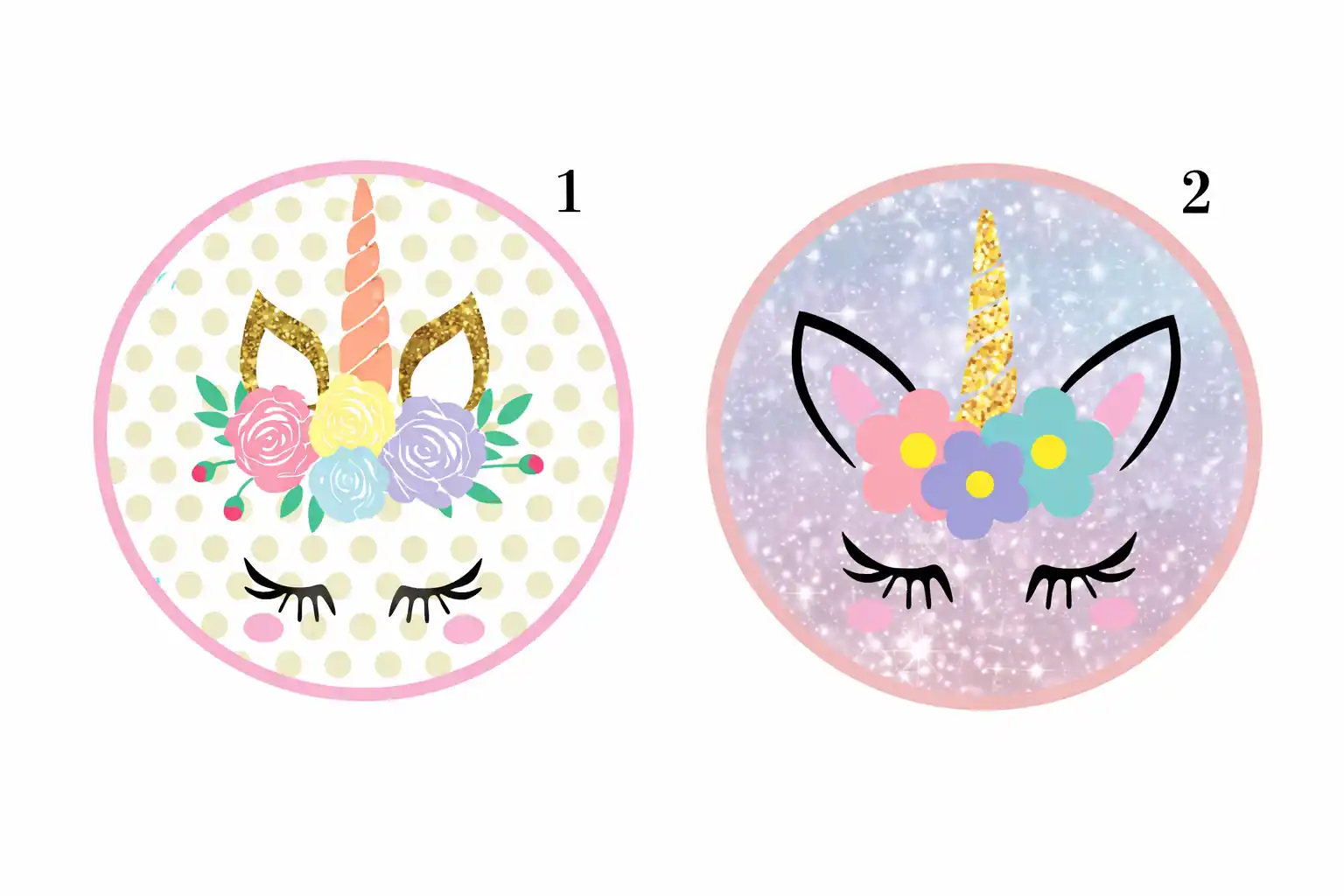 APLIQUE ESTAMPADO TERMOAD CIRCULO CARA UNICORNIO X   6 UN