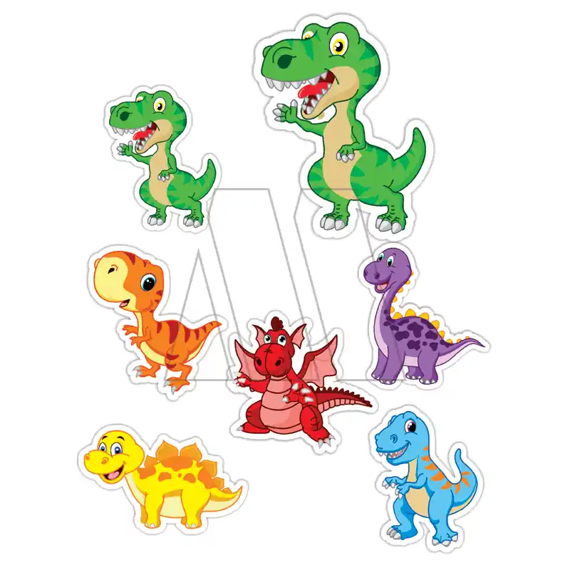 APLIQUE ESTAMPADO TERMOAD DINOSAURIOS GRANDE X 6 UN