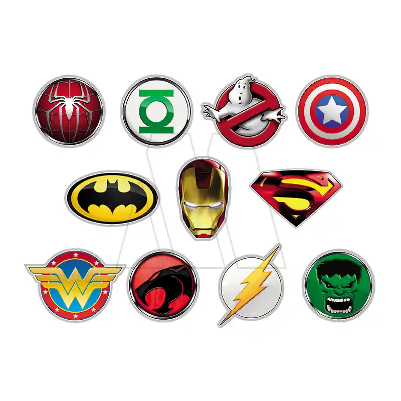 APLIQUE ESTAMPADO TERMOAD ESCUDO SUPERHEROES X 4U