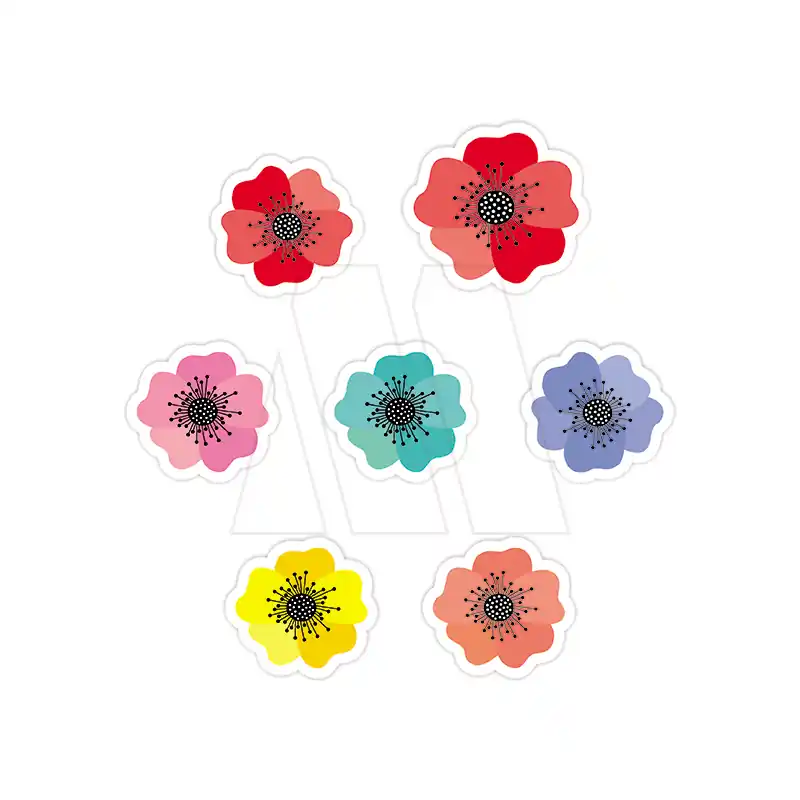 APLIQUE ESTAMPADO TERMOAD FLOR PLUMERO CHICO X 12UN