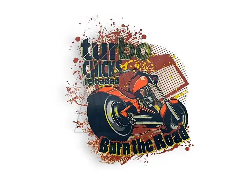 ESTAMPA DTF TERMOAD TURBO CHICKS 9,5CM X 10CM X 4UN