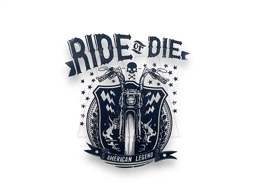ESTAMPA DTF TERMOAD RIDE OF DRIVE 8CM X 9CM X 4UN
