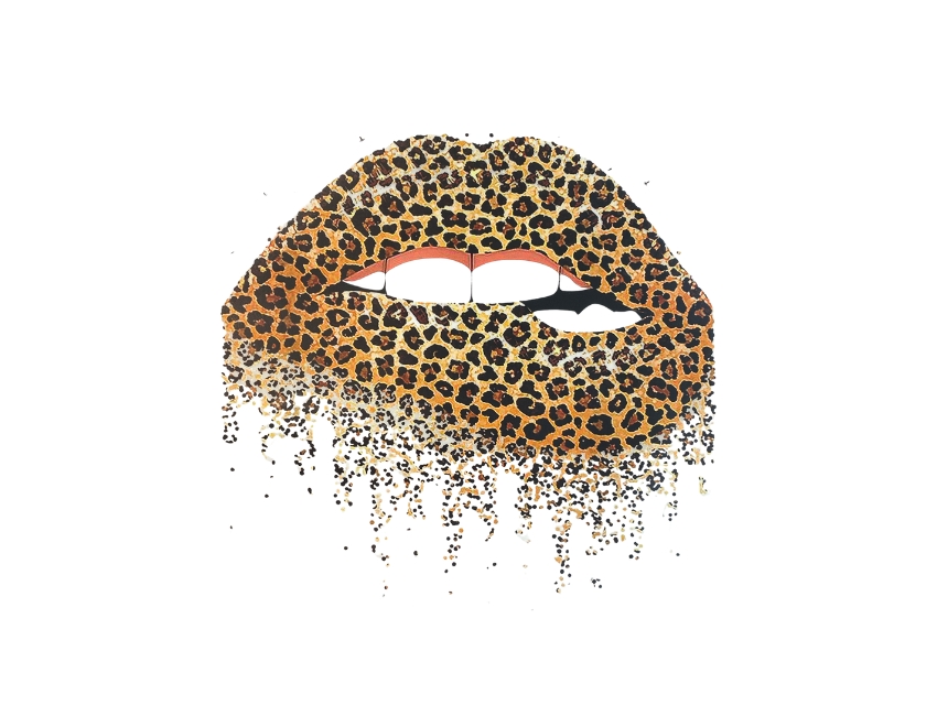 ESTAMPA DTF TERMOAD BOCA ANIMAL PRINT 18CM X 18CM X UN