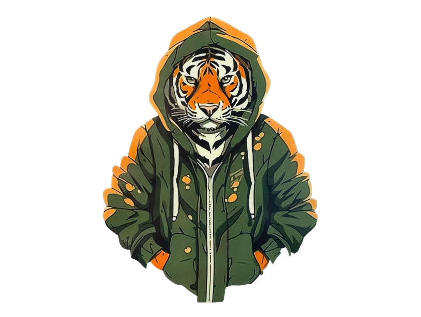  ESTAMPA DTF TERMOAD TIGRE 19CM X 25CM X UN 
