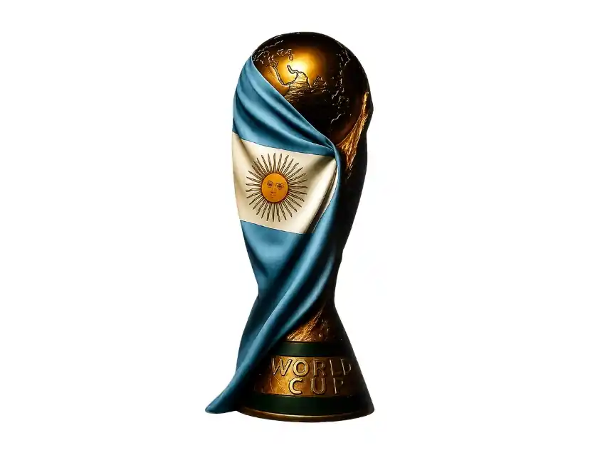 ESTAMPA DTF TERMOAD COPA DEL MUNDO 9,5CM X 19CM APROX X 4UN