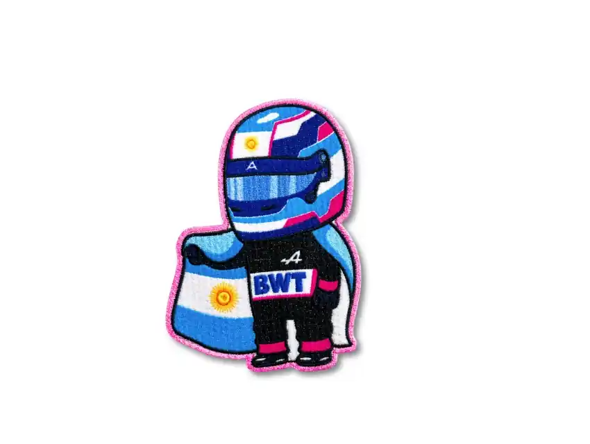 APLIQUE ESTAMPADO TERMOAD PILOTO ARGENTINA 5,6CM X 8CM X 6UN