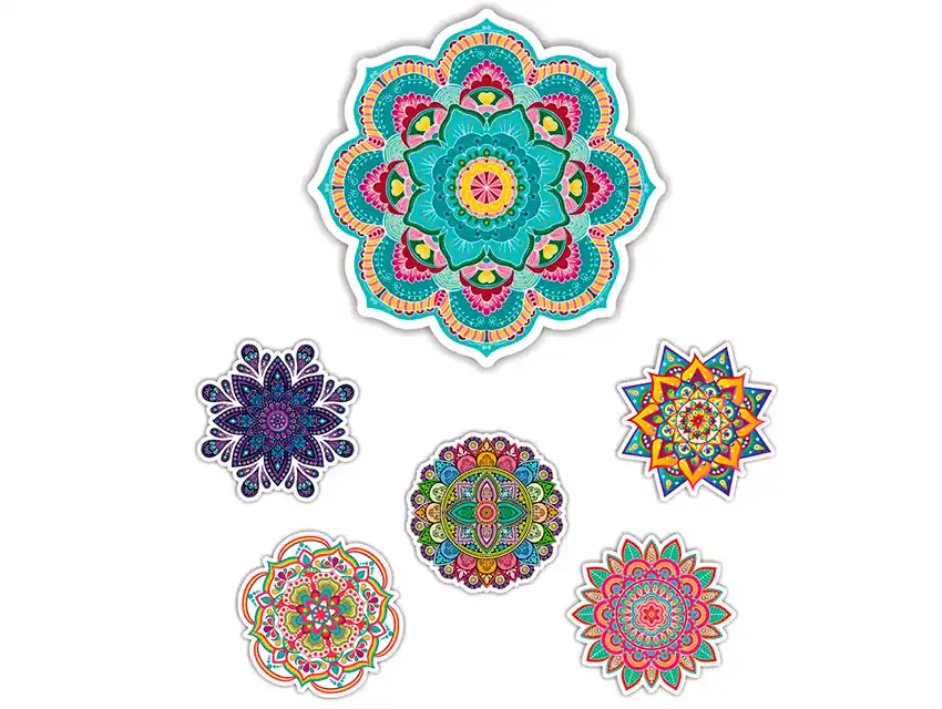 APLIQUE ESTAMPADO TERMOAD MANDALA 11,6CM X 6UN