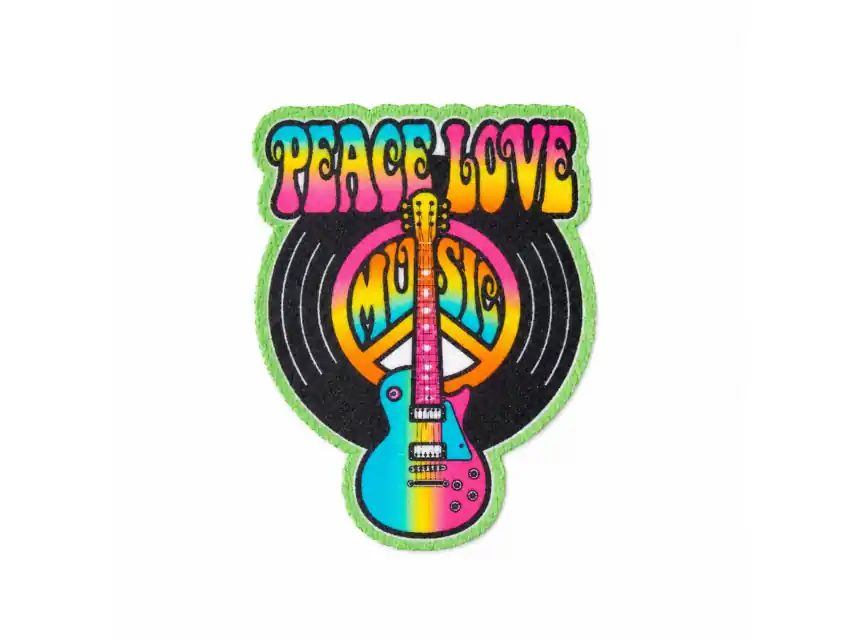 APLIQUE ESTAMPADO TERMOAD PEACE-LOVE X 6UN