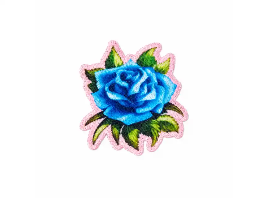 APLIQUE ESTAMPADO TERMOAD ROSA AZUL X 6UN