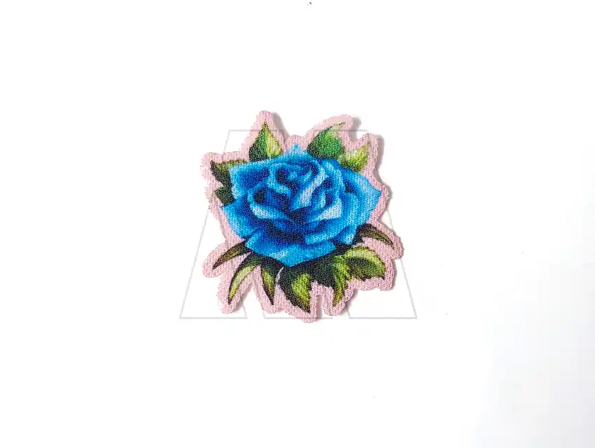 APLIQUE ESTAMPADO TERMOAD ROSA AZUL X 6UN