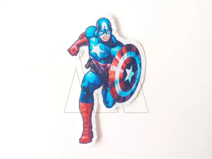 APLIQUE ESTAMPADO TERMOAD CAPITAN AMERICA X 6UN