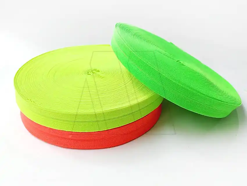 BIES ELASTICO PARTIDO FLUO 20MM X 25MTS