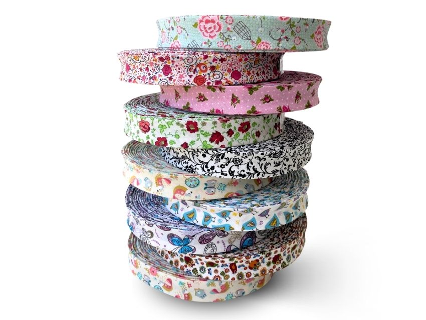  CINTA BIES ALGODON POPLIN FANTASIA SURTIDO 20MM 10UN X 25MTS 