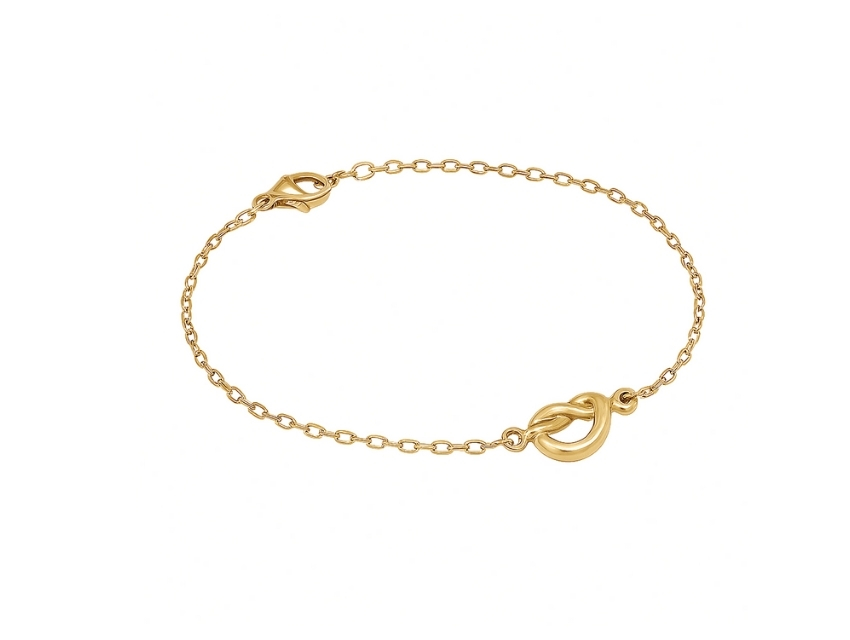 PULSERA ACERO QUIRURGICO DORADO NUDO REGULABLE 23CM