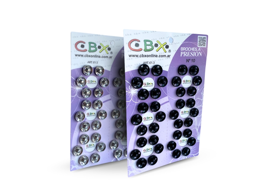  BROCHE A PRESION CBX 10MM Nº10 BLISTER X 36UN 