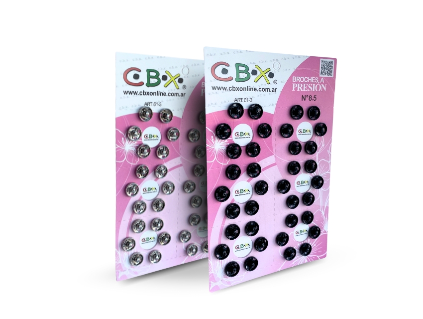  BROCHE A PRESION CBX 8,5MM Nº8.5 BLISTER X 36UN 