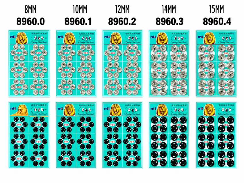 BROCHE A PRESION  8 MM NRO  0 BLISTER X 36UN