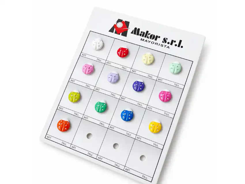 BOTON INFANTIL VAQUITA NYLON BASE BLANCA T22