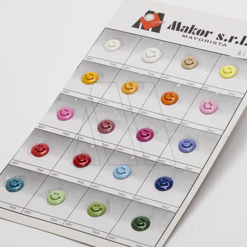 BOTON NYLON INFANTIL CON PIE SMILE T18