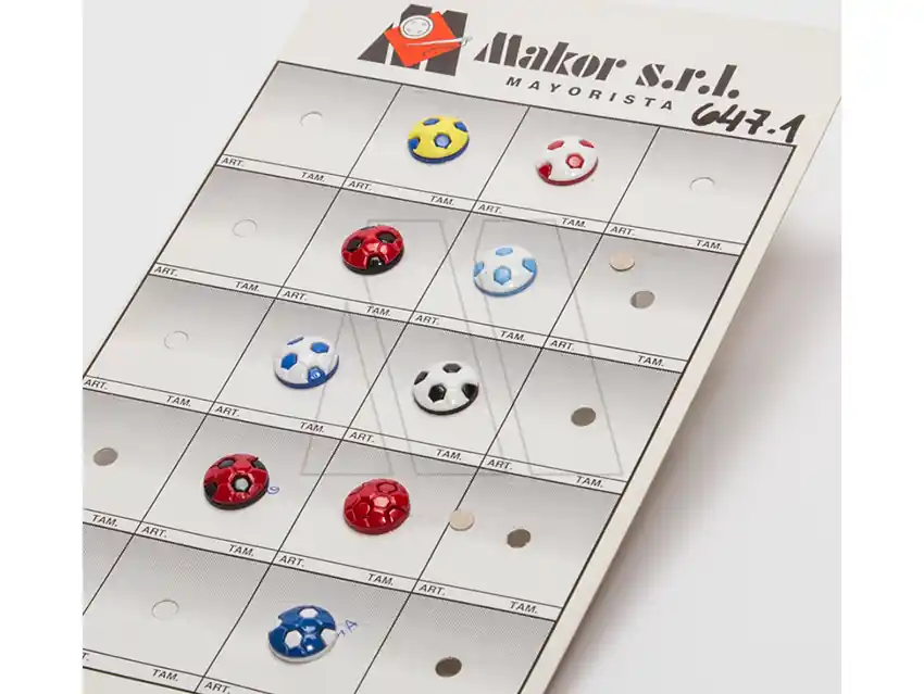 BOTON PELOTA FUTBOL BICOLOR T 28