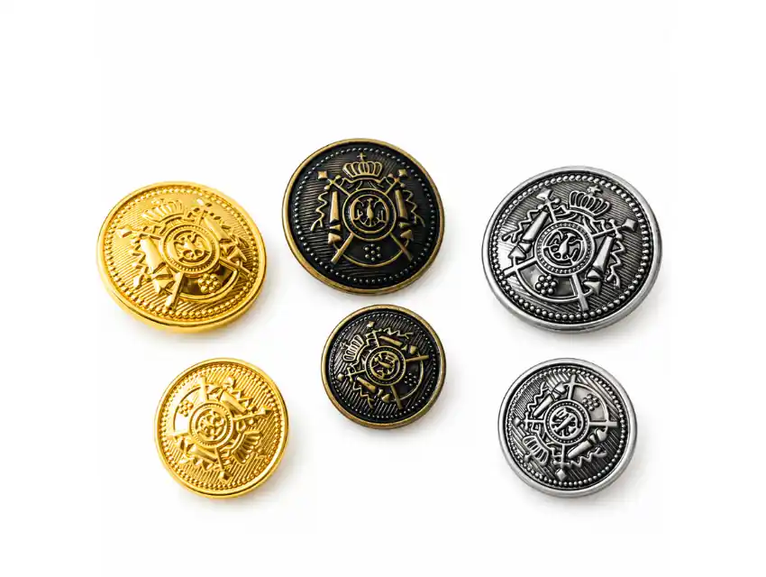 BOTON DE BRONCE CON PIE ESCUDO IMPERIAL T36