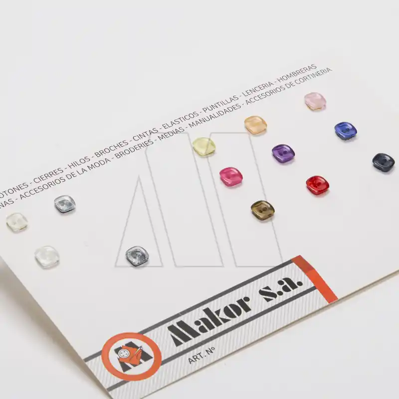 BOTON POLIESTER CUADRADO BICAPA INMOVIL T16