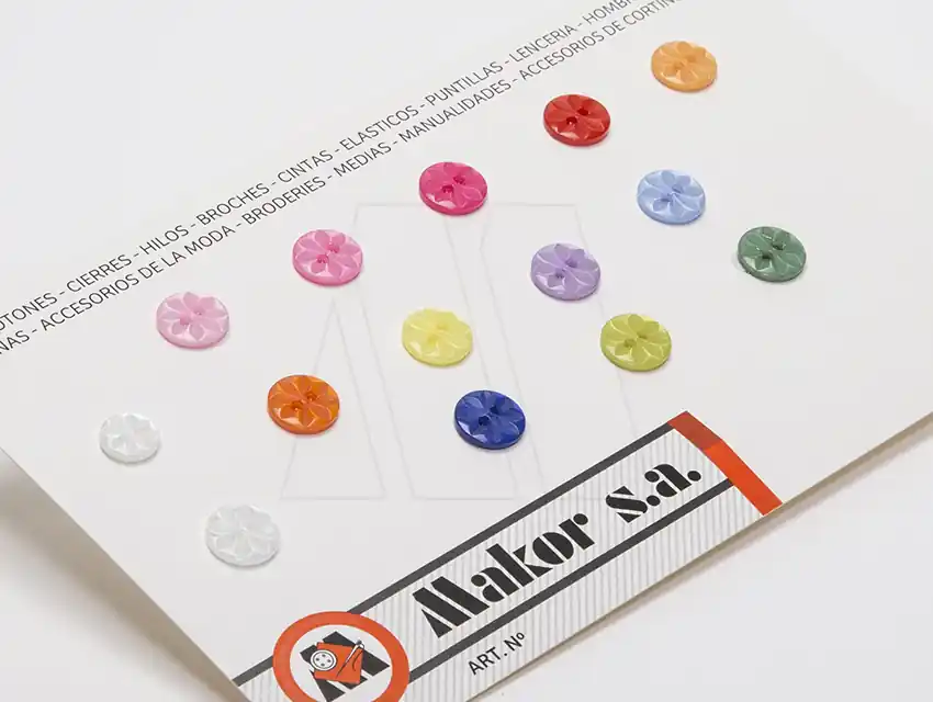 BOTON POLIESTER AZUCENA T18