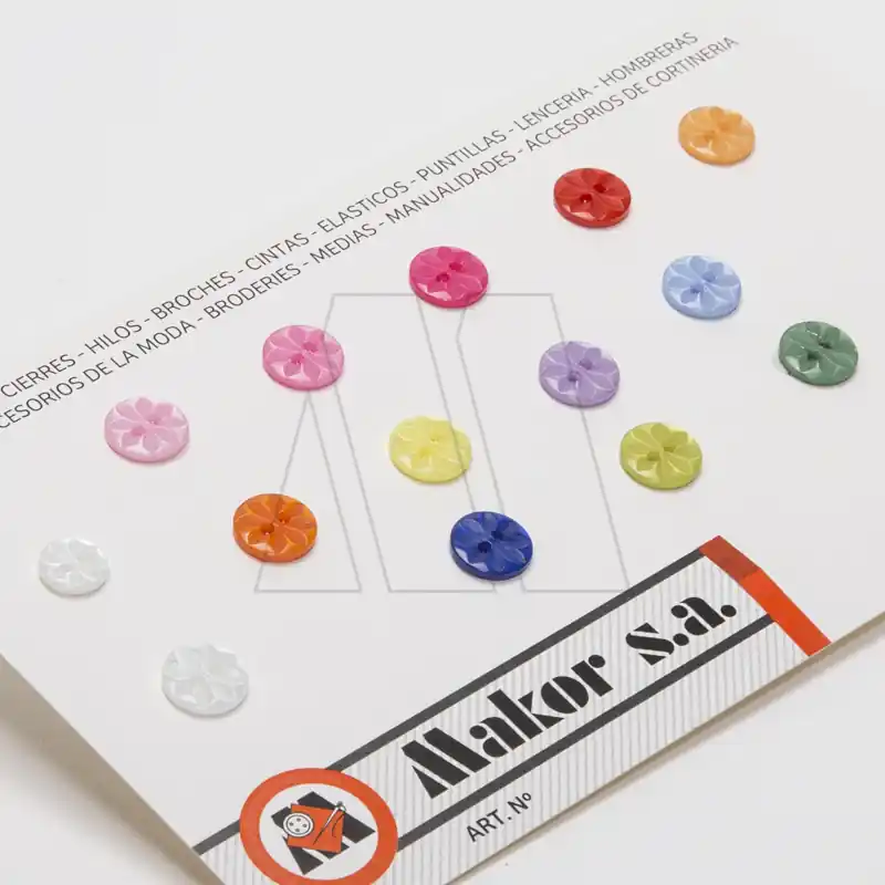 BOTON POLIESTER AZUCENA T22