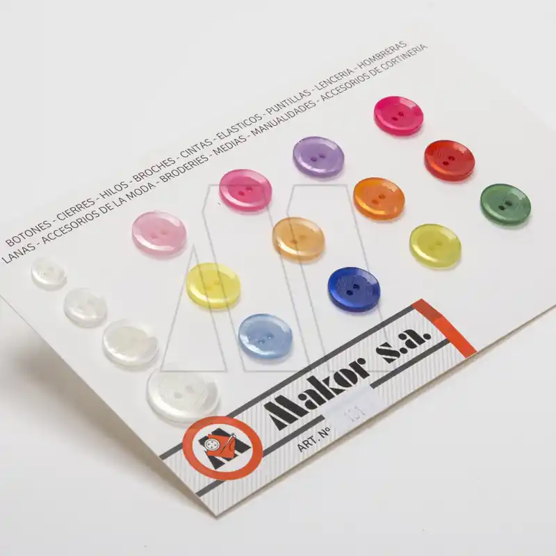 BOTON POLIESTER ENREJADO T22