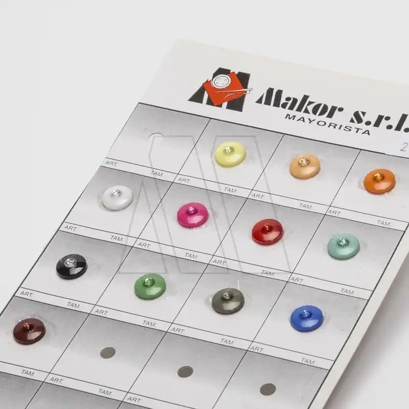 BOTON POLIESTER BLUSERO C/STRASS CON PIE T18