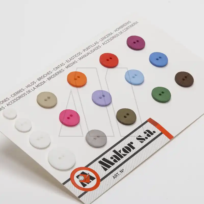 BOTON POLIESTER OPACO SIMIL RAYA T36